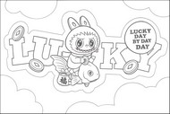 Free coloring page - Lucky day by day - Labubu - Happy new year