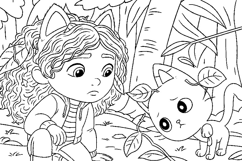 Gratis fargeleggingsark - Gabby & Pandy - Gabbys Dukkehus: Filmen