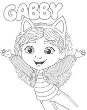 Utskrivbar fargeleggingsside - Gabby - Gabbys Dukkehus: Filmen