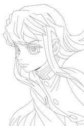 Dibujo descargable - Muichiro Tokito - Demon Slayer: Castillo Infinito