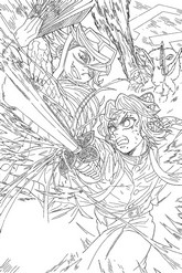 Imagen para colorear - Tanjiro Kamado & Nakime - Demon Slayer: Castillo Infinito