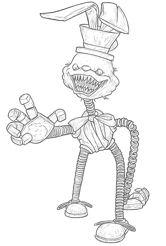 Coloriage - Le lapin mécanique - Finding Frankie