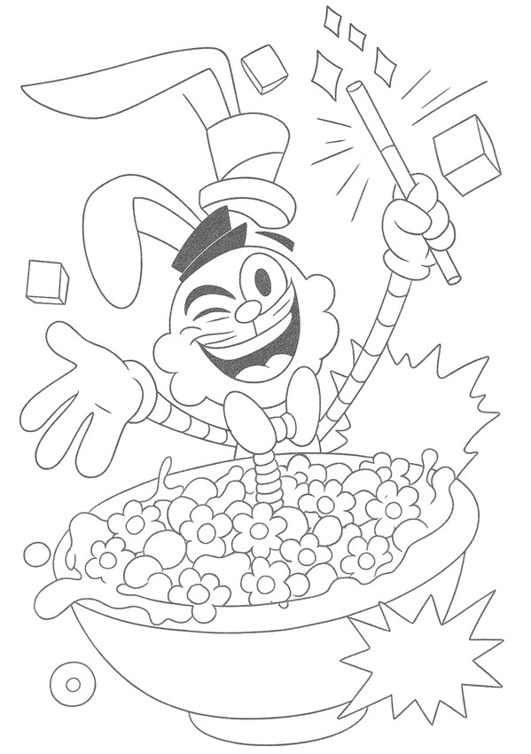 Coloriage à imprimer - Le bol de céréales - Finding Frankie