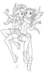 Dibujo gratuito - Dos hadas - Winx Club: Vuelve la magia