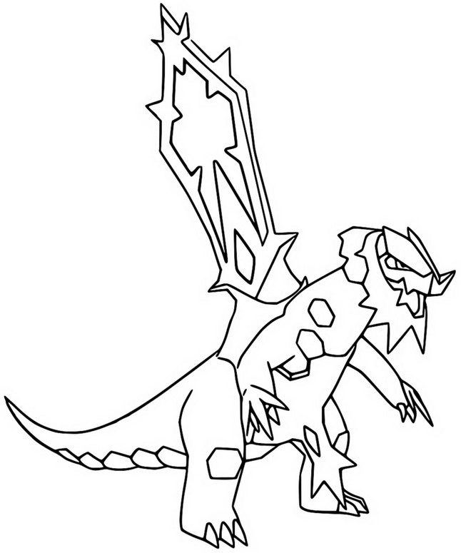 Målarbild - Mega Baxcalibur - Mega-utveckling i Pokemon-legender: Z-A