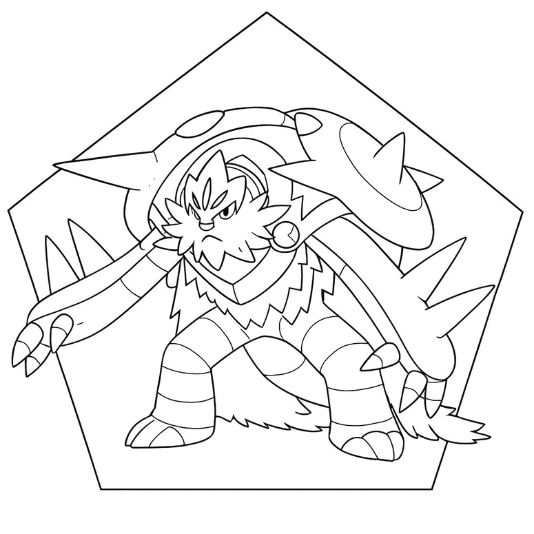 Ücretsiz boyama resmi - Mega Chesnaught - Pokemon Efsaneleri: Z-A'da Mega Evrim