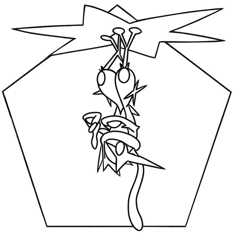 Kolorowanka do pobrania - Mega Greninja - Mega Ewolucja w Legendy Pokemon: Z-A