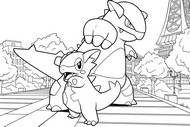 Drawing to color - Mega Kangaskhan - Mega Evolution in Pokemon Legends: Z-A