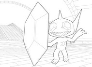 Printable coloring - Mega Sableye - Mega Evolution in Pokemon Legends: Z-A