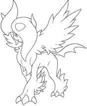 Downloadable coloring - Mega Absol - Mega Evolution in Pokemon Legends: Z-A