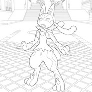 Free coloring page - Mega Lucario - Mega Evolution in Pokemon Legends: Z-A