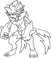 Kleurblad - Mega Zeraora - Mega Evolutie in Pokemon Legends: Z-A