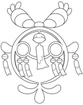 Kleurplaat om te downloaden - Mega Chimecho - Mega Evolutie in Pokemon Legends: Z-A