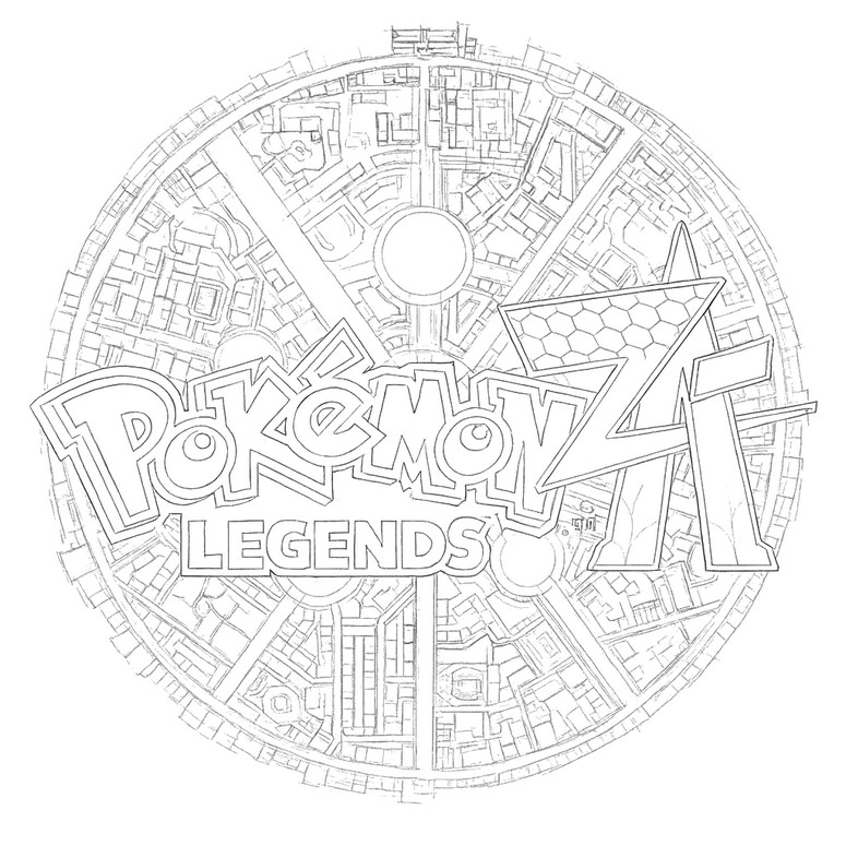 Színezőlap - Térkép - Pokémon Legendák: Z-A