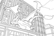 İndirilebilir boyama - Mega Charizard Y Uçuyor - Pokémon Efsaneleri: Z-A
