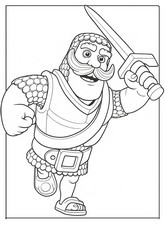 Kuvitus väritettäväksi - Ritari - Clash Royale - Joukkokortit