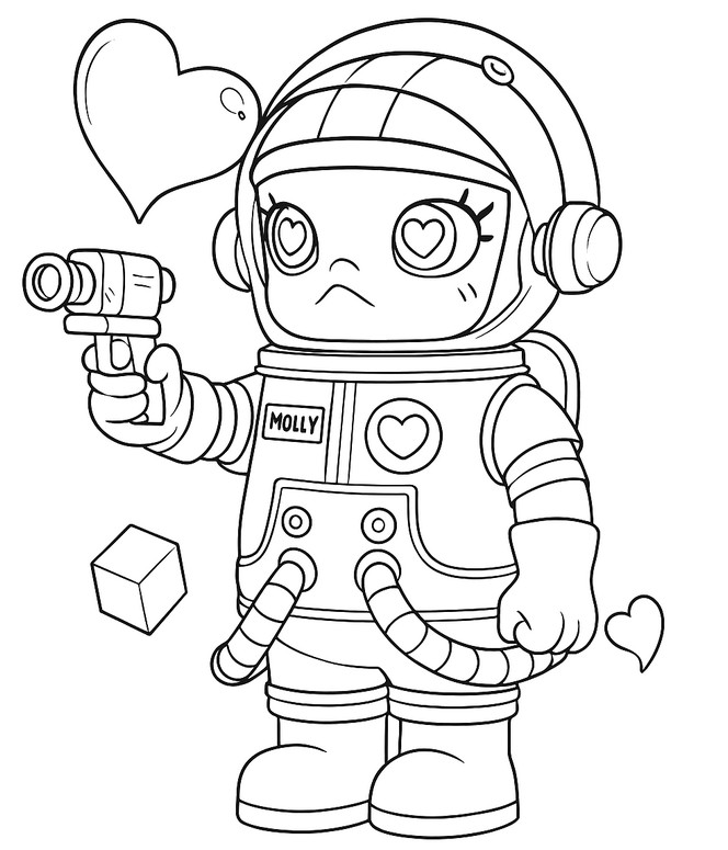 Ausmalbild - Molly - POP MART