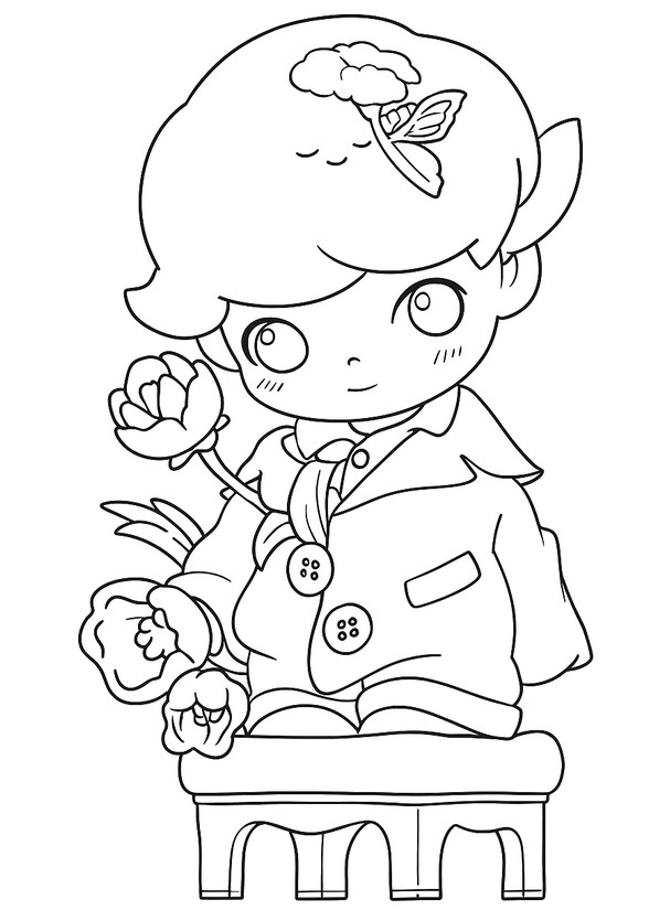 Ausmalbild zum Ausdrucken - DIMOO - POP MART