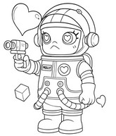 Ausmalbild zum Ausdrucken - Molly - POP MART