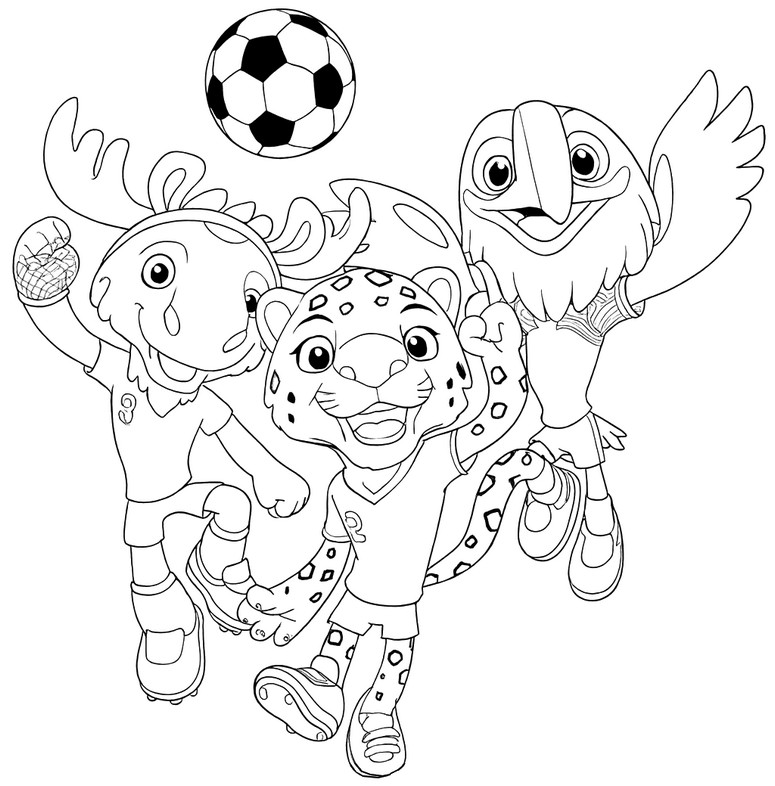 Desenho Para Colorir Copa Do Mundo FIFA De 2026 Os Mascotes 15