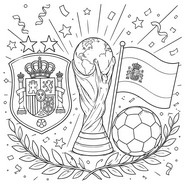 Boyama kağıdı - İspanya, dünya şampiyonu - 2026 FIFA Dünya Kupası
