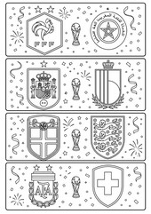 Coloring page - Quarter-finals - 2026 FIFA World Cup