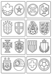 Dibujo para colorear - octavos de final - Copa Mundial de la FIFA 2026
