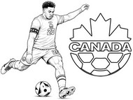 Illustrazione da colorare - Jonathan David - Coppa del Mondo FIFA 2026