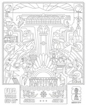 Foglio da colorare - Città del Messico, città ospitante - Coppa del Mondo FIFA 2026