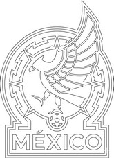 Disegno scaricabile - logo della squadra del Messico - Coppa del Mondo FIFA 2026