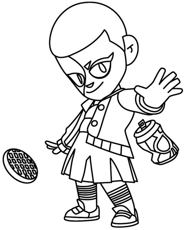 Bild zum Ausmalen - Lumi Onze - Brawl Stars - Stranger Things