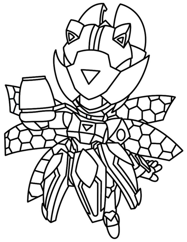 Kleurplaat Brawl Stars Stranger Things Lotus Mecha Piper 81