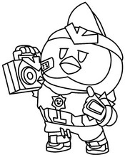 Karta do kolorowania - Pan Paker - Brawl Stars - Stranger Things