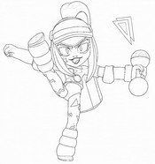 Kolorowanka do pobrania - Ruchliwa Melodie - Brawl Stars - Stranger Things