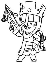 Kolorowanka - Królowa Łuczniczek Penny | Supercell ID Rewards | Epickie - Brawl Stars - Stranger Things