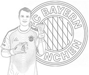 Dibujo para imprimir - Manuel Nauer - Bayern Múnich