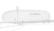 Hoja para colorear - El Allianz Arena - Bayern Múnich