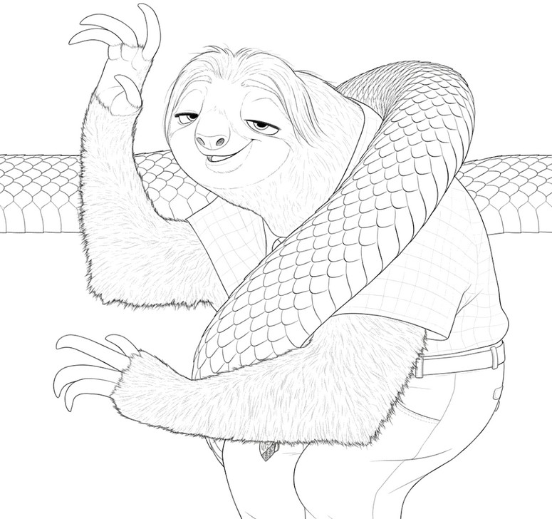 Coloring page - Flash - Zootopia 2