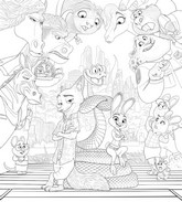 Image to color - All friends - Zootopia 2