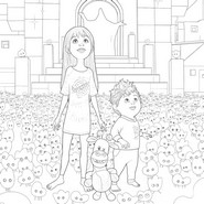 Imagen para colorear - Entre las criaturas de los sueños - En tus sueños