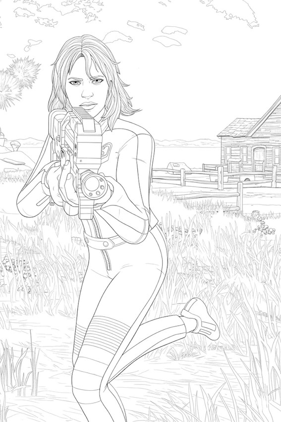Zeichnung zum Ausmalen - Die Braut - Fortnite Kapitel Sieben: Pacific Break