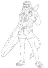 Ausmalbild - Kingston - Fortnite Kapitel Sieben: Pacific Break