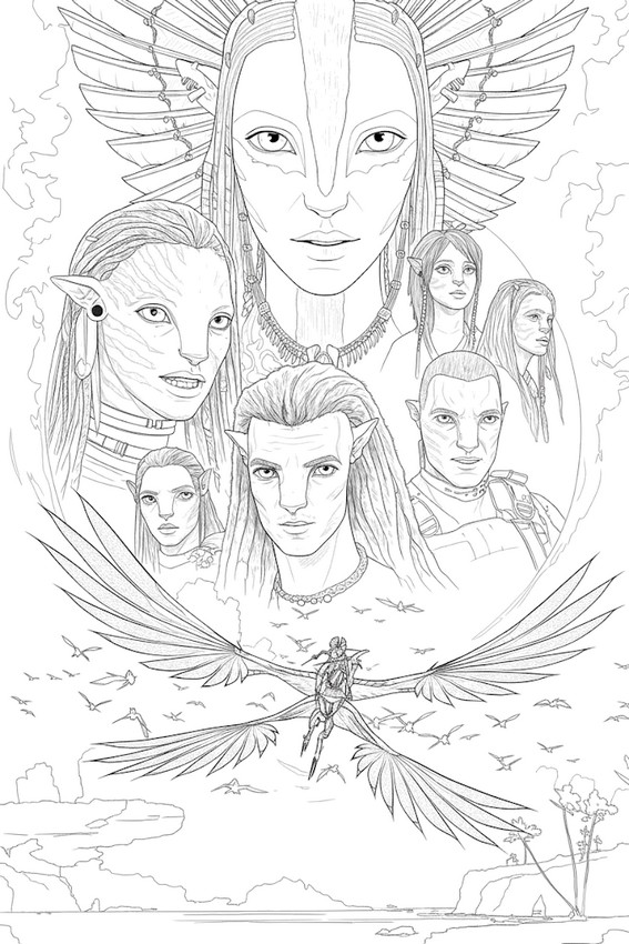 Coloriage Avatar 3 De Feu Et De Cendres Affiche 1