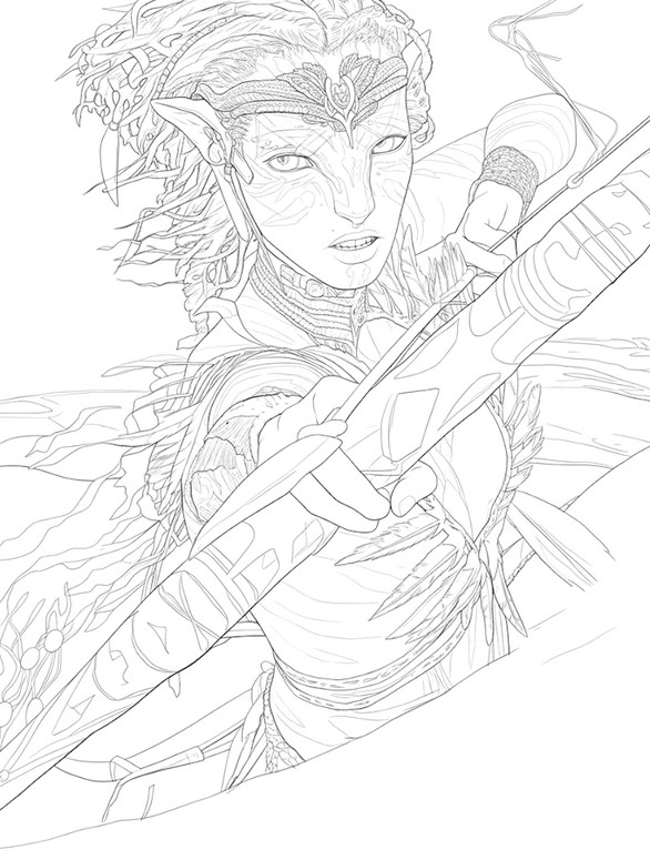 색칠용 종이 - 네이티리 - 아바타: 불과 재 