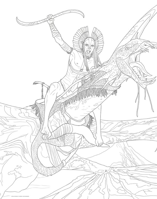 다운로드용 색칠공부 - 바랑 - 아바타: 불과 재 