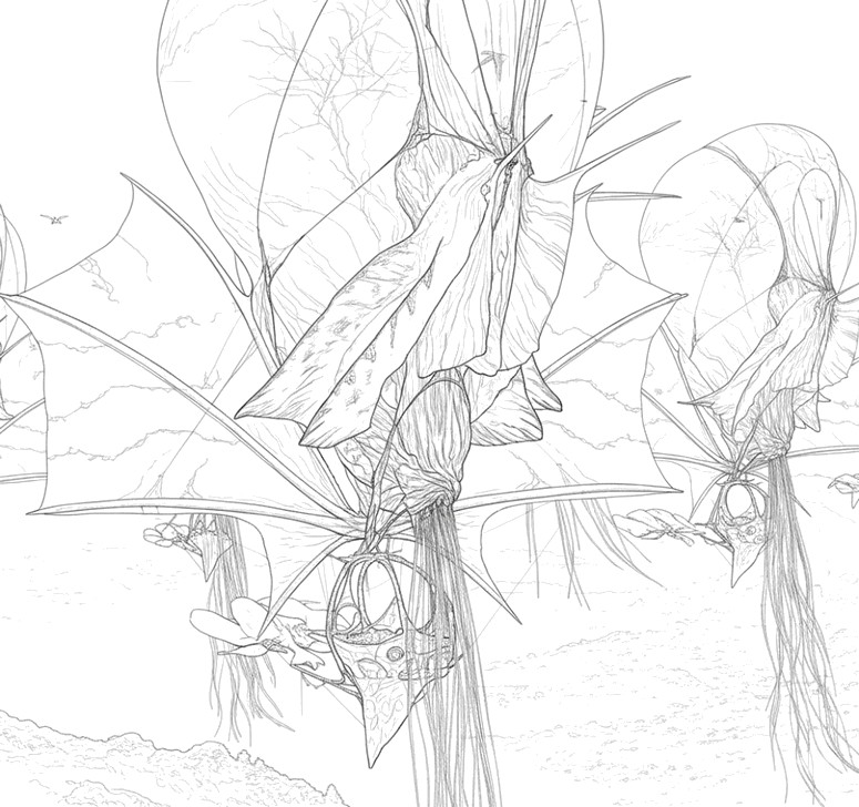 색칠 그림 - 판도라의 떠다니는 정원 - 아바타: 불과 재 