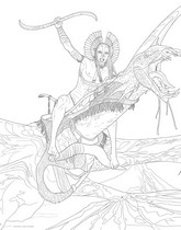 Bild zum Ausmalen - Varang - Avatar 3 Fire and Ash