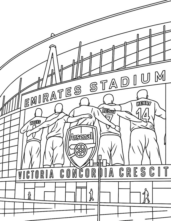 Drawing to color - Emirates Stadium - Arsenal FC