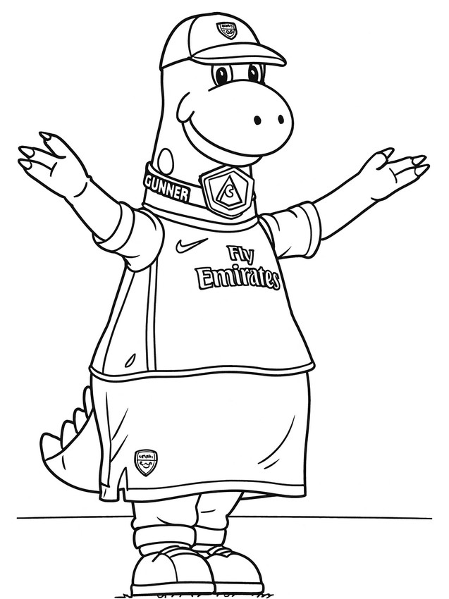 Printable coloring - Mascot - Arsenal FC
