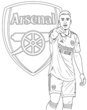 Coloring page - Gabriel Martinelli - Arsenal FC